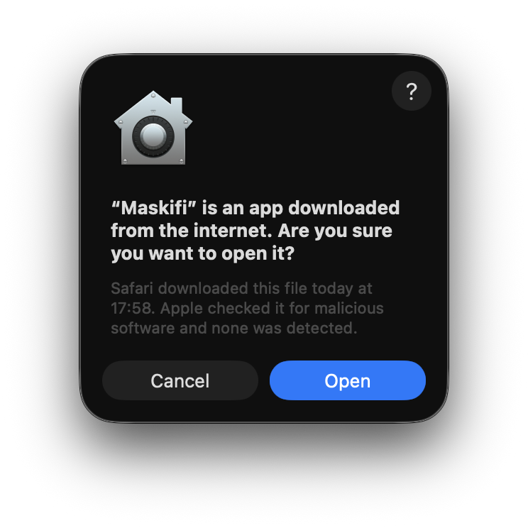 macOS Gatekeeper "Open Anyway" prompt